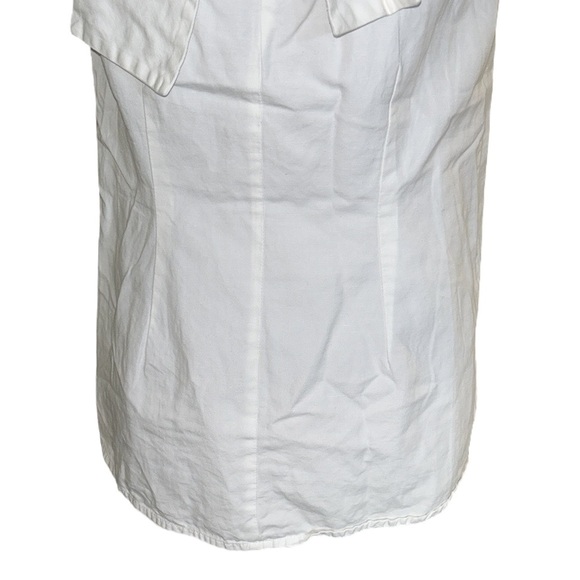 Tyler Boe Claudette White Linen Bow Tie Back Ruffle Sleeveless Top Blouse - XS - Picture 8 of 12